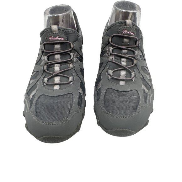 Skechers s Size 10 Gray Athletic Sneakers Mesh Synthetic Slip-On Accents - Picture 6 of 9